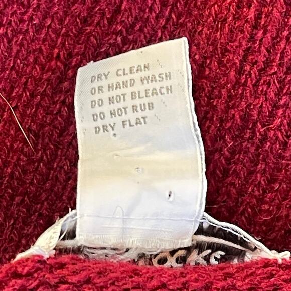 VINTAGE 80s Claybrooke Shetland Wool Argyle Christmas Holiday Sweater Size S - Picture 4 of 4